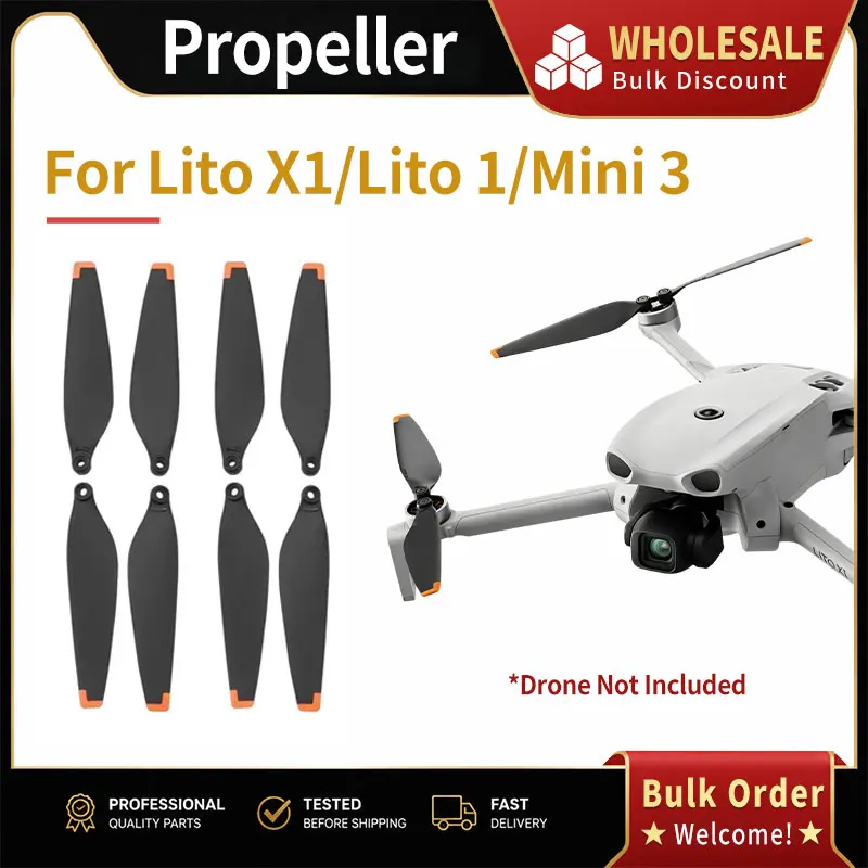 SNQP Low Noise Propellers Replacement Blades For DJI Lito X1 Lito 1 Mini 3 Spare Parts Orange Tip Wing Fans Repair Accessories