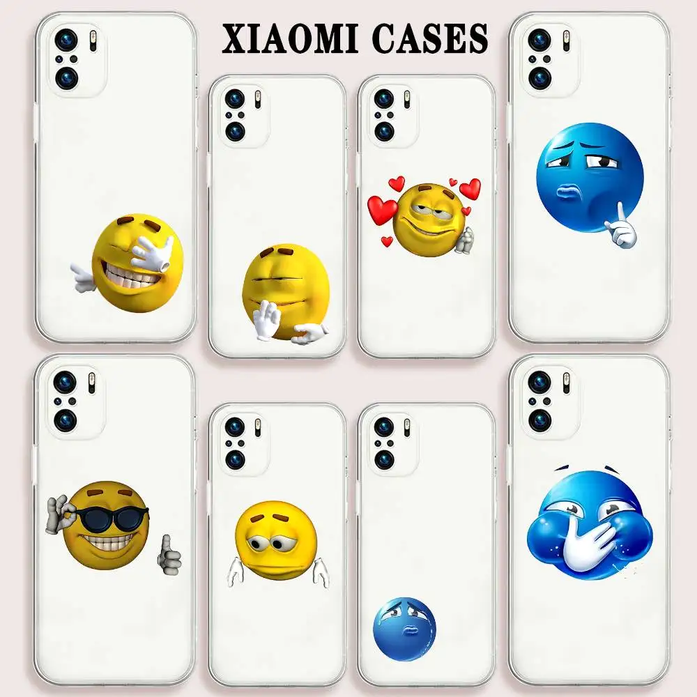 

Funny Blue Beans And Yellow Beans Phone Case For Transparent Xiaomi 11 Redmi Note 11 5G 8T 9A 9 10T Note8Pro Note9 12S Ultra Des