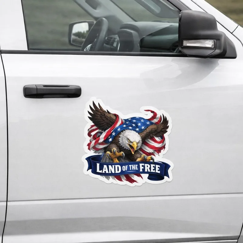 Calcomanías para coche, la bandera americana es el águila calva y los Estados Unidos es una tierra de libertad y el patriotismo, 13CM, PVC KK