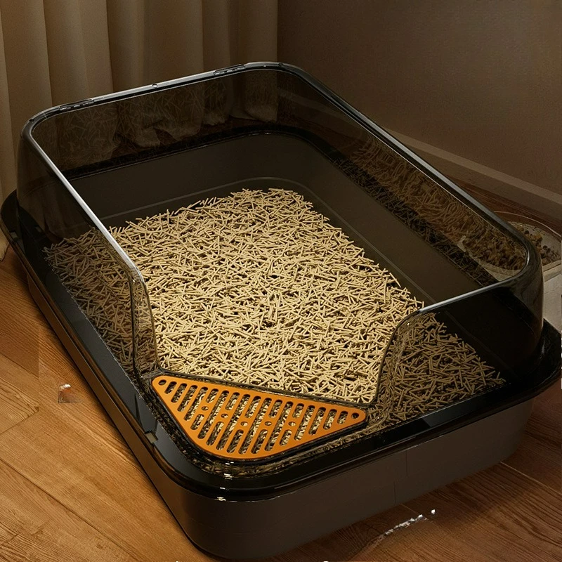 

Cat Litter Scoop Cat Litter Box Oversized Toilet Splash-Proof Fully Open Cat Litter Box
