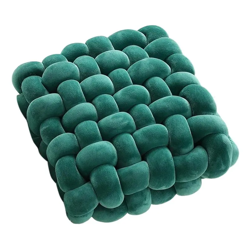 【24H SALE】Square Plush Throws Soft Knot Accent Pillow Decoration Cushion For Couch Home Living Room Bedroom For Sofa