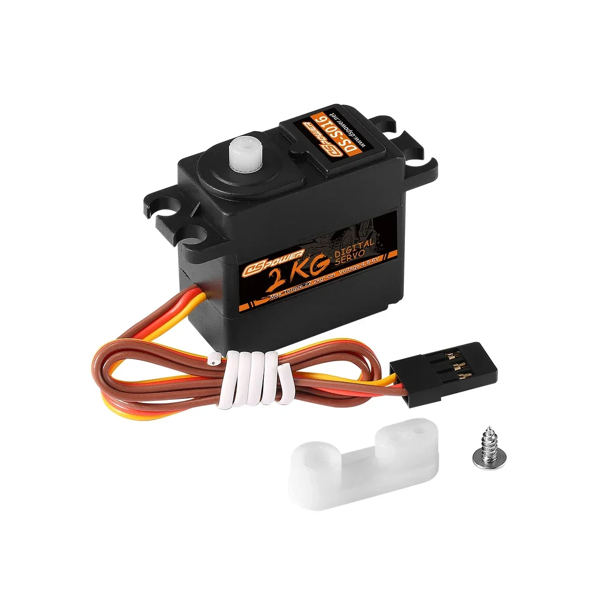 Dspower 2kg engrenagem de plástico servo digital à prova d'água 4.8-6v para 1/12 1/14 1/16 rc carro rastreador caminhão robô wltoys acessórios axiais