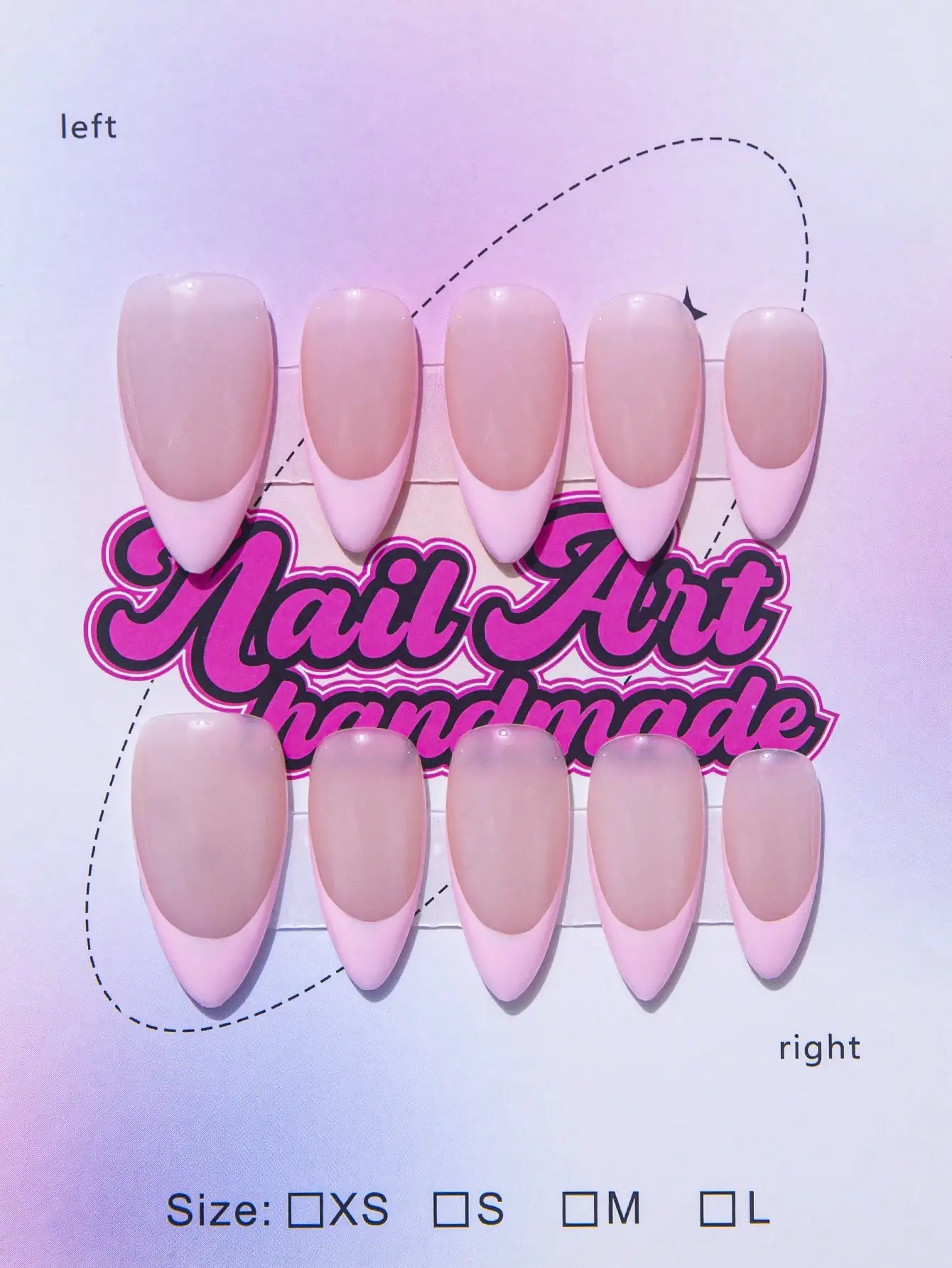 

10pcs/Set Handmade Almond-Shaped Y2K Baddie Style Press-On Nails, Nude, Black, Pink Colors With French Tips, Floral, Cream Texture Designs, Suitable For Women & Girls, Party, Daily Wear, Includes Tool Kit, Great Gift Nail Supplies