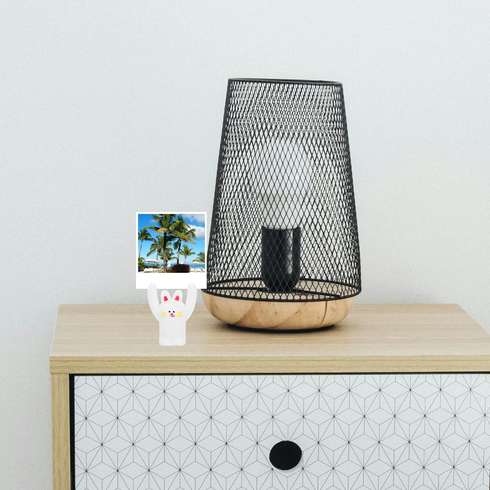 6Pcs Adorable Rabbit Photo Memo Holders Desktop Pink Cartoon Clip Card Holder for Table Display Paper Card Holder