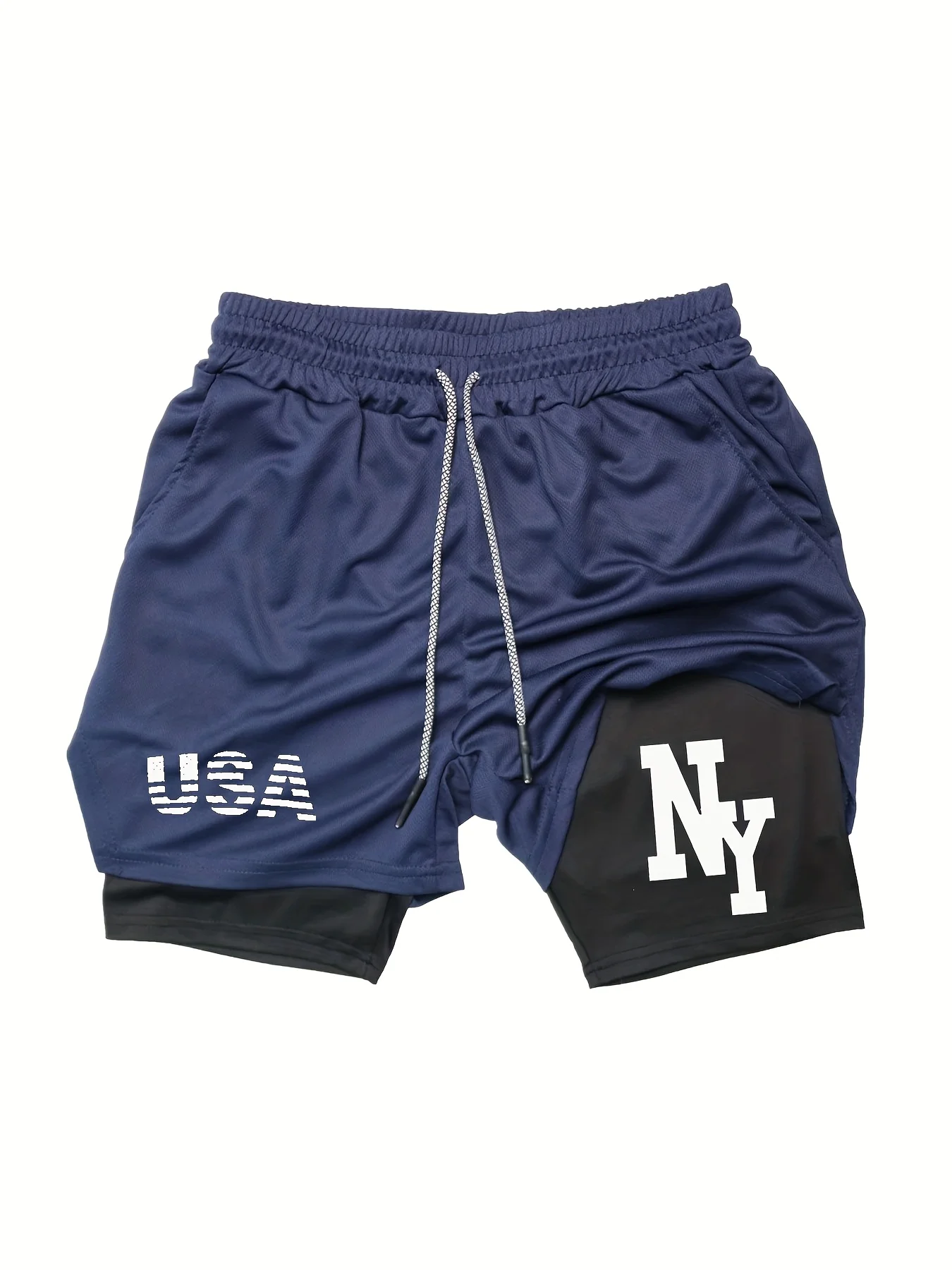 Summer Men's Fitness Shorts Quick-Dry and Breathable Running Training Pants with Elastic Waistband Trendy Towel Loop Activewear