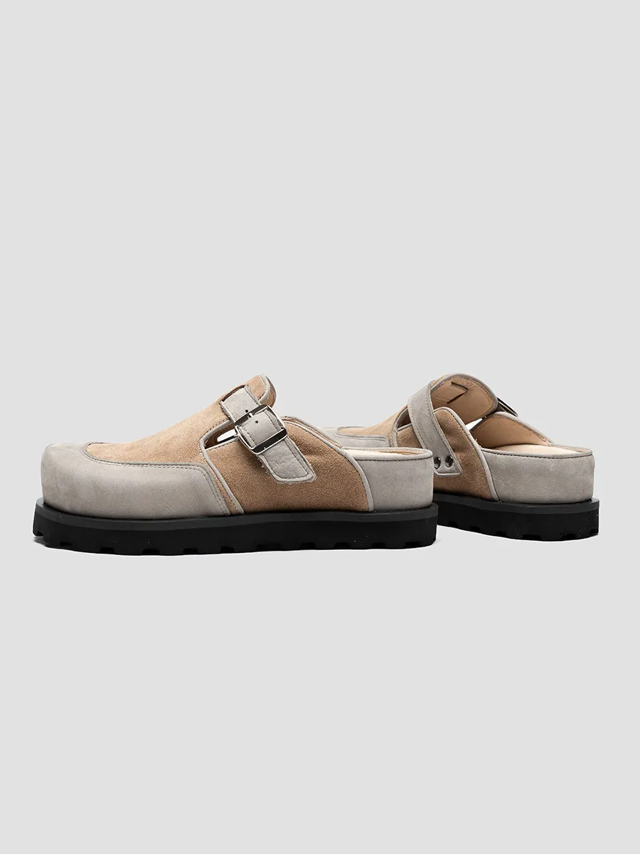

Genuine Leather Colorblock Platform Birkenstocks Men's Spring And Summer New Elevated Muller Shoes Slippers Men's Lazy Shoe