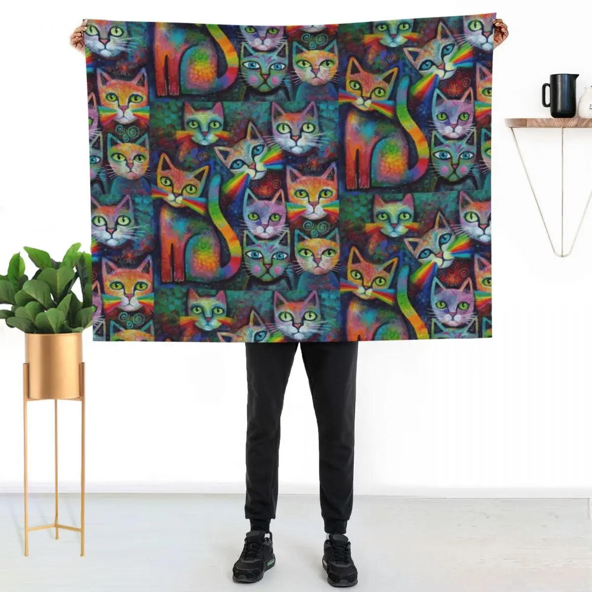 Magic Cats 17 Throw Blanket funny gift Shaggy Soft Beds Quilt Luxury Bed Fashionable Blankets