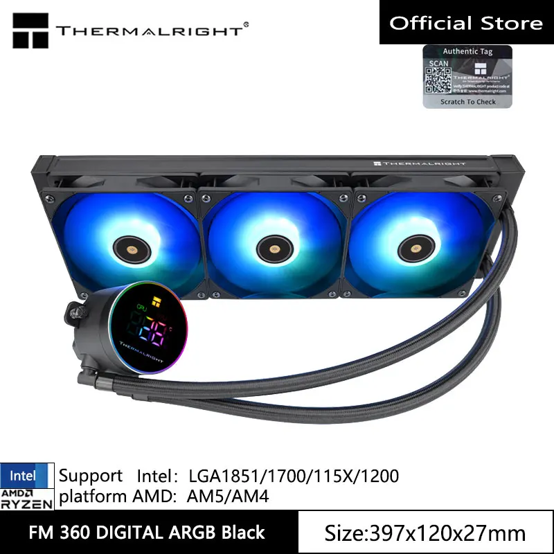 yZ[zThermalright FROZEN MAGIC 360 DIGITAL ARGB I[C⃉WG[^[AO\ȎCR[hwbh/T|[g LGA1851/1700/AM5