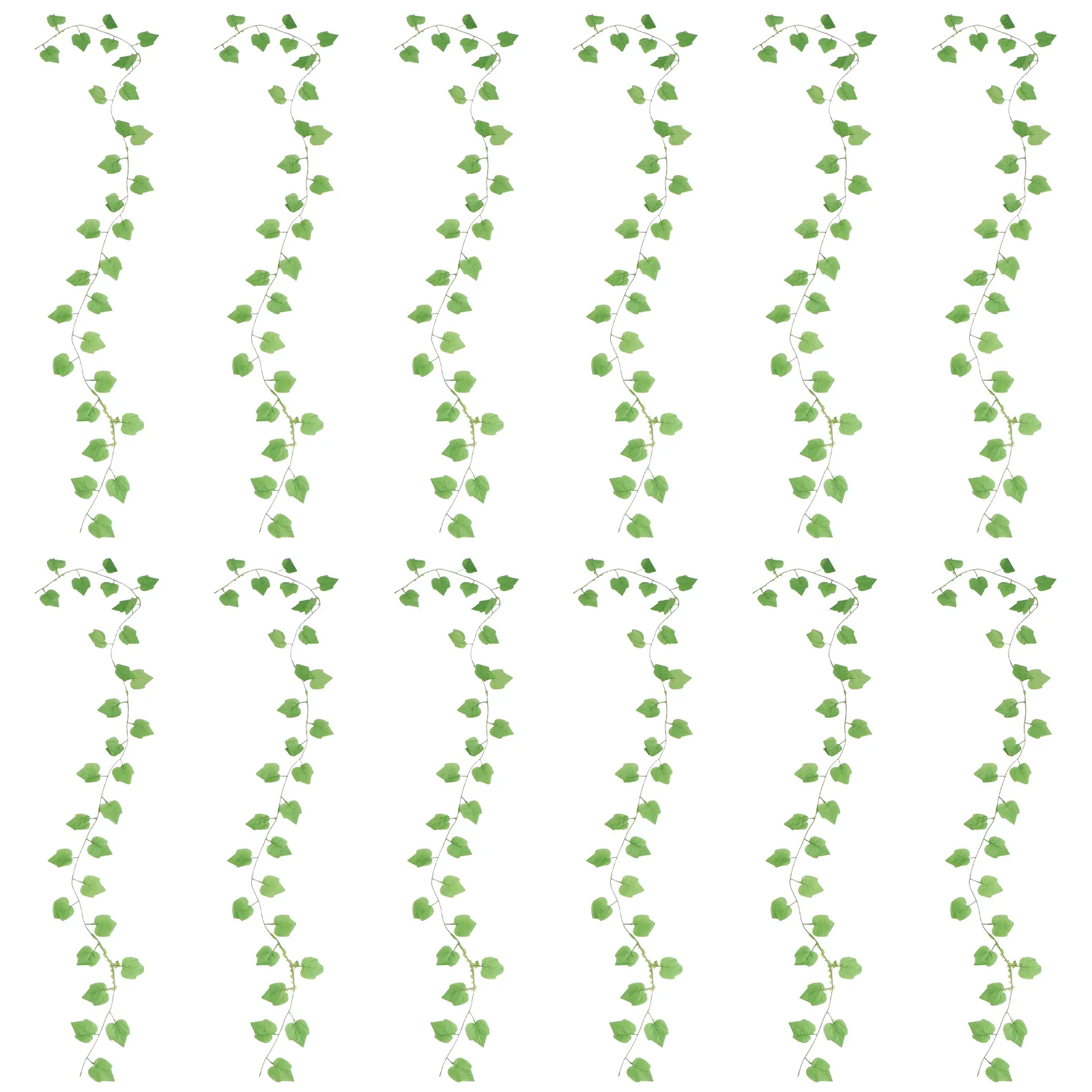 

12Pcs Imitation Grape Leaf Rattan Decors Natural Look Green Simulated Vine for Wall Windows Mirror Home Decor Artificial Plant