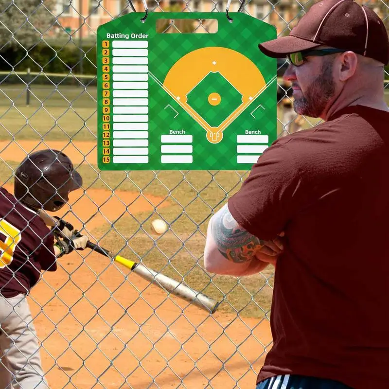 Softball Board For Dugout Double-Sided Baseball Board Double-Sided Softball Clipboard With 2 Marker For Coaches Hockey Football