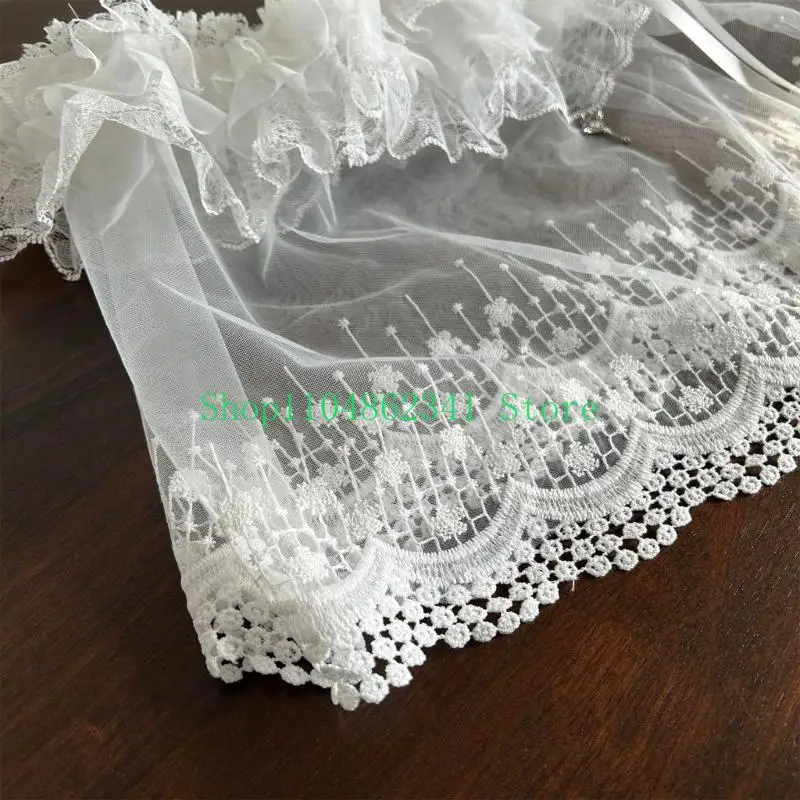 5ASD Women Hip Scorf вышиваемая сетчатая сетка юбка для оболочки кружево мини -перегородка
