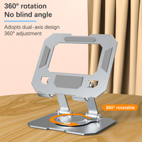 360 Degree Rotating Metal Hollowed Out Tablet Desktop Holder Universal Adjustable Folding Tablet Stand Portable Tablet Bracket