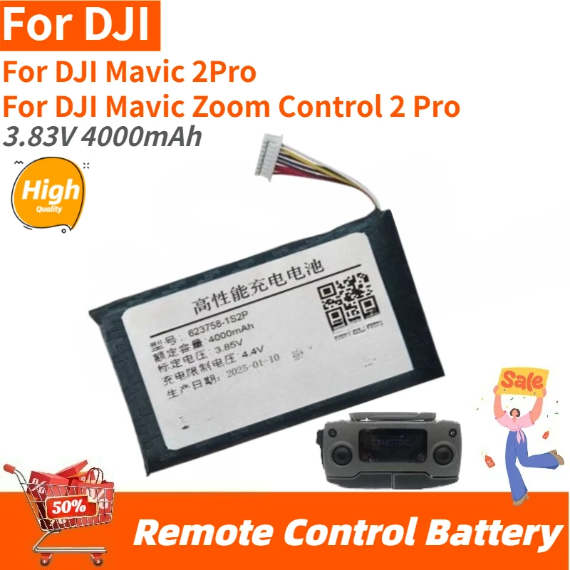 High Quality 623758-1S2P Remote Control Battery 3.83V 4000mAh for DJI Mavic 2Pro for DJI Mavic Zoom Control 2 Pro Brand New