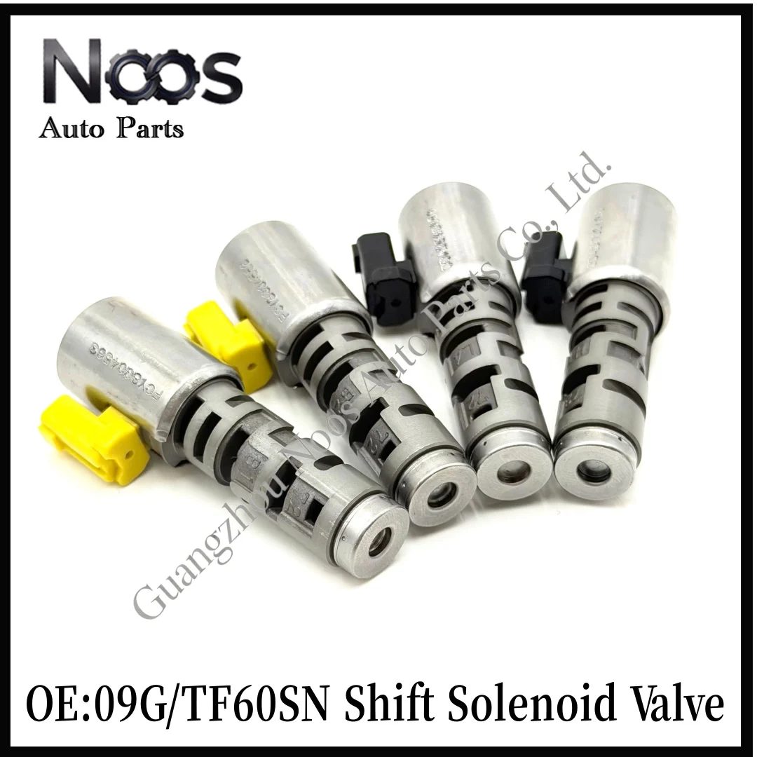09G TF60SN TF-60SN Automatic Transmission Small Valve Shift Solenoid Valve 4-Piece Set for Volkswagen, Seat, and Skoda