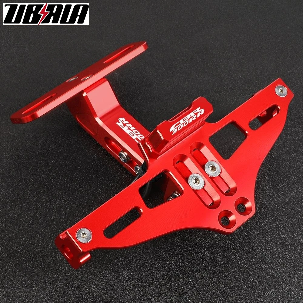 

For Honda CBR300RR CBR 300RR 2011-2019 2016 2015 2014 Motorcycle Adjustable License Plate Bracket Holder LED Turn Signal Lights