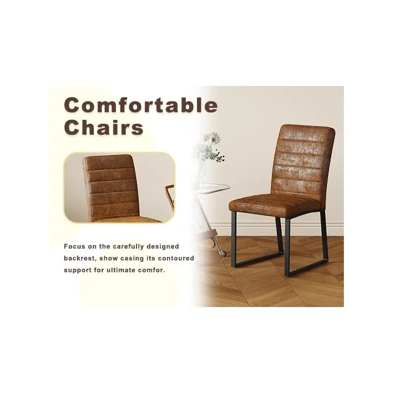 مجموعة كراسي شديدة التحمل، 4 عبوات مع وسادة مقاس 2.1 بوصة، إطار حديد قوي، مثالية للمنزل والمكتب، ألوان كلاسيكية، قيمة رائعة