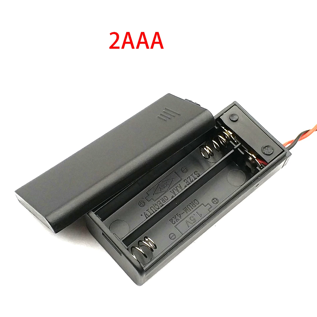 AAA Battery Holder AAA Battery Case With Leads With ON/OFF Switch Cover 2 3 4 Slot AAA Standard Battery Container Drop Shipping