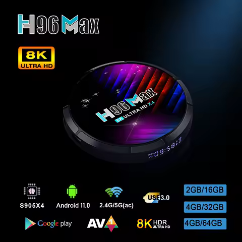 New H96 Max X4 Smart TV Box Amlogic S905X4 Android 11 4G 64G 4K Smart Media Player Dual Wifi BT4.0 4GB 32GB Set Top Box