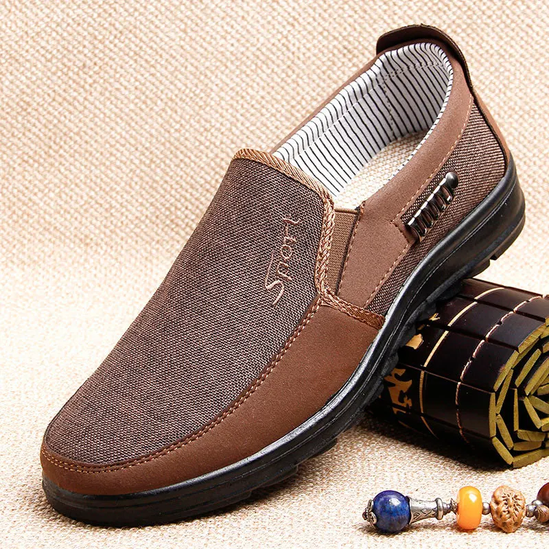 Canvas Shoes Men Classic Loafers Men Casual Shoes Breathable Walking Flat Men Shoes Sneakers Plus Size 2023