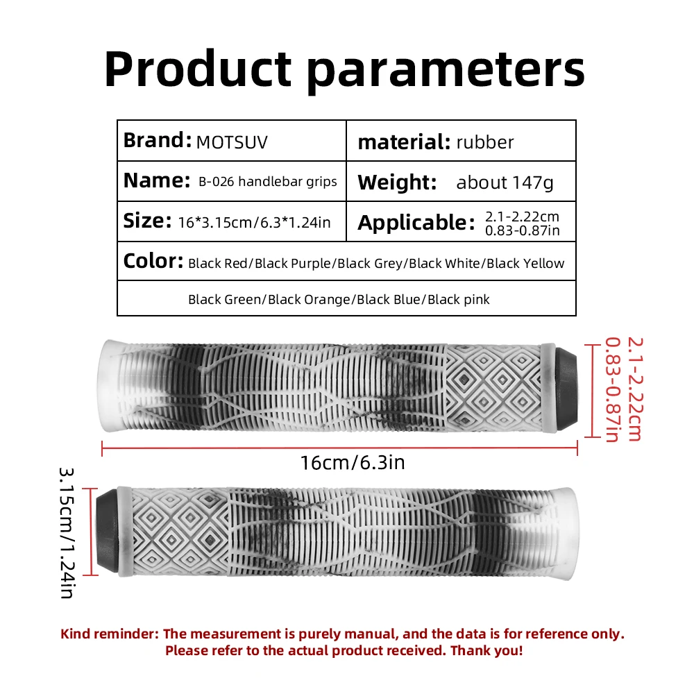 MOTSUV 160MM Grip Soft Silicone Grips Mountain Bike Handlebar Grips Cuff Shockproof MTB Handle Cuffs Grips cycling part set Hot