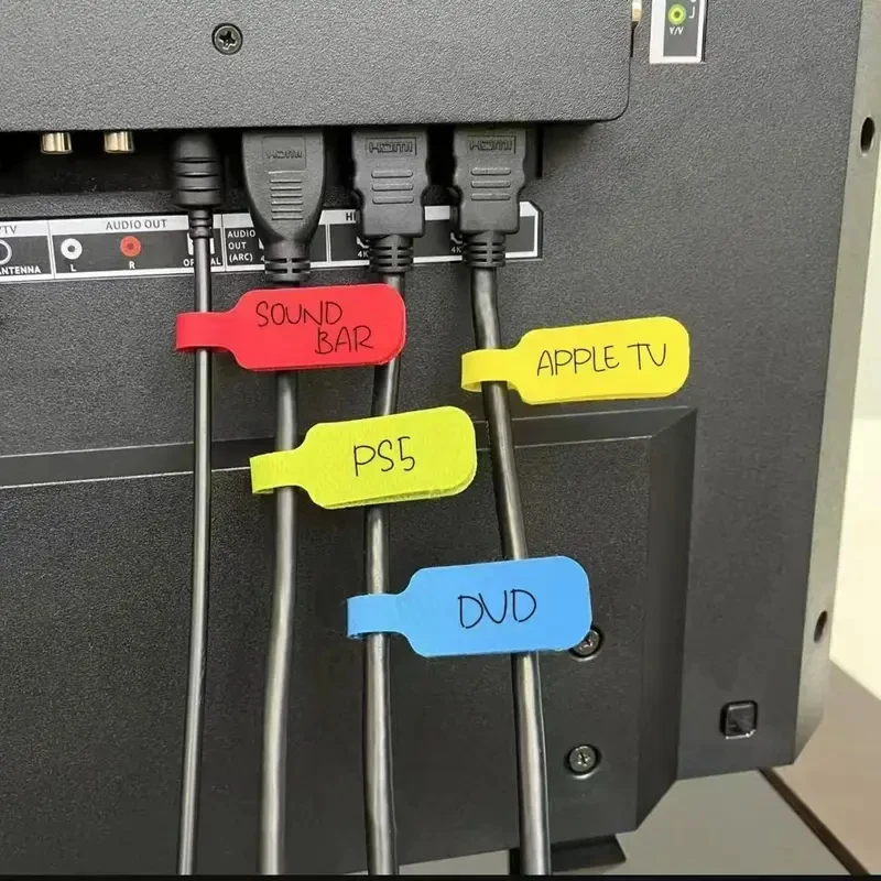 Colored Zip Ties Set for Cable Marking Organization And Identification Bright Design Writeable Cable Ties