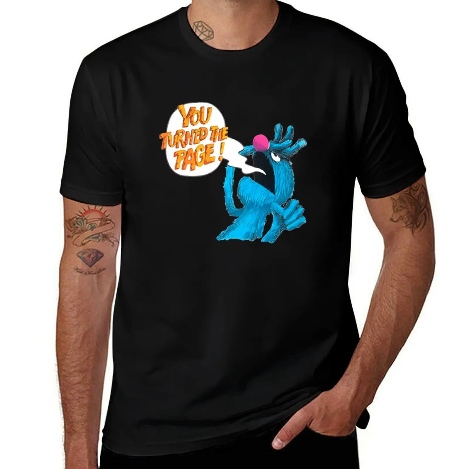 

Retro The Monster at The end of This Book T-Shirt funny costumes korean fashion funny gifts mens plain t shirts
