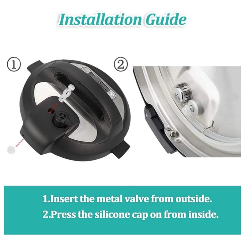 

AT02-Pressure Valves Set For Instant 3/5/6QT Pressure Cooker Pressure Cooker Accessories Steam Release Valves Pressure Valves