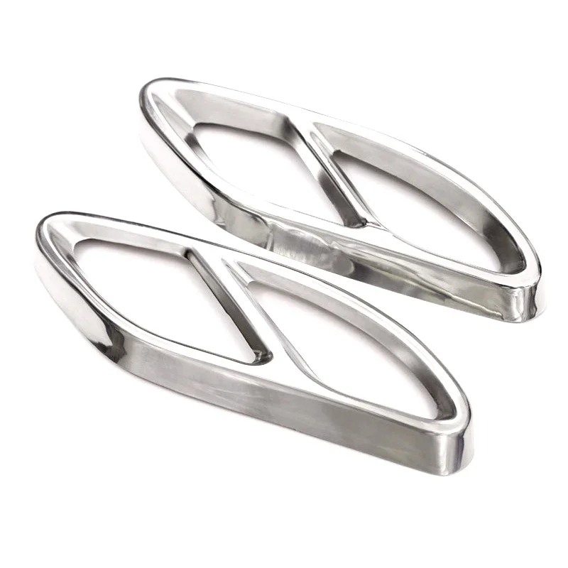 2 piezas de cubierta de silenciador de tubo de escape de coche, cubierta de tubo de escape de cilindro trasero para tubo de escape Mercedes Benz clase 19-25A