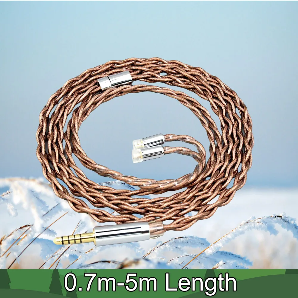 

99% 24k Gold Earphone Cable For Sennheiser IE8 IE8i IE80 IE80s Metal Pin 7n Pure Silver Graphene Shield LN008522