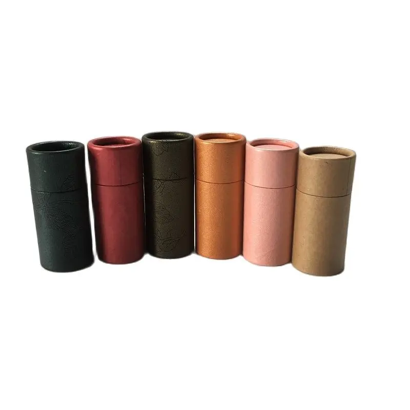 30pcs Kraft Paper Packaging Tube Round Small Cardboard Boxes Glass Dropper Bottle Packaging Box round Brown Tube Box