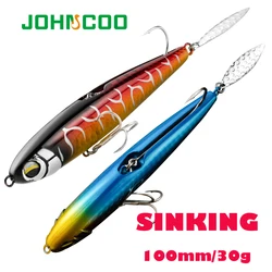JOHNCOO Sinking Fishing Lure 85S 100S Pencil 85mm 25g 100mm 30g Max 90m Long Casting pencil Saltwater Hard Baits