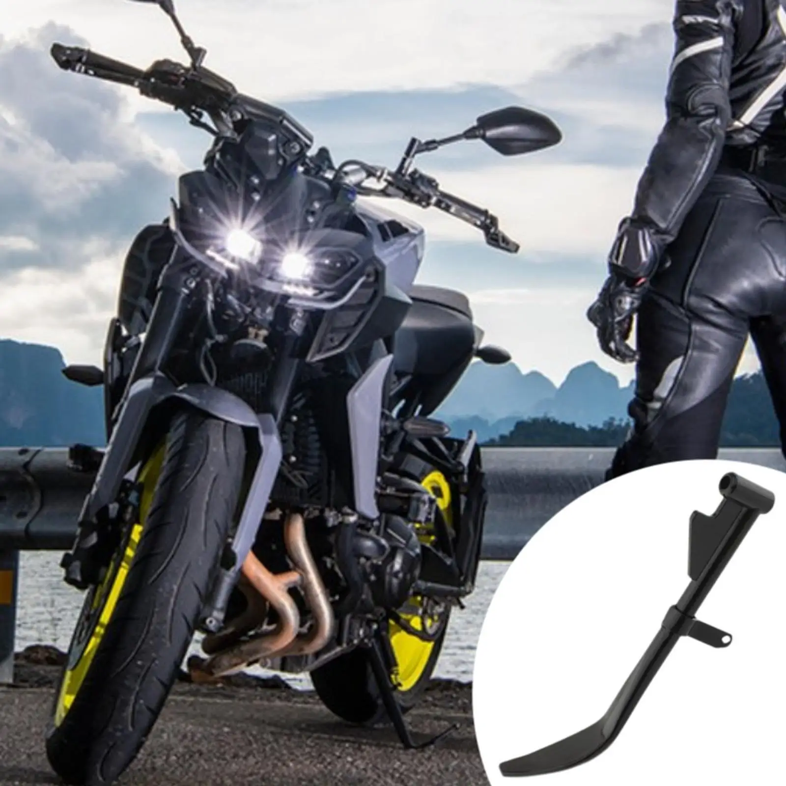 Motorcycle Kickstand Extension Iron Side Stand Support Replacement for 883 Custom XLC 1200 Sport XLS XLH Stable Holder