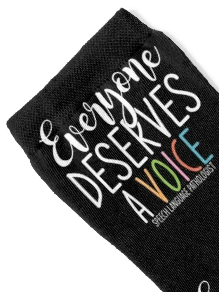 SLP, Speech Therapy, Everyone Deserves a Voice Socks New year's Argentina with print Women's Socks Men's