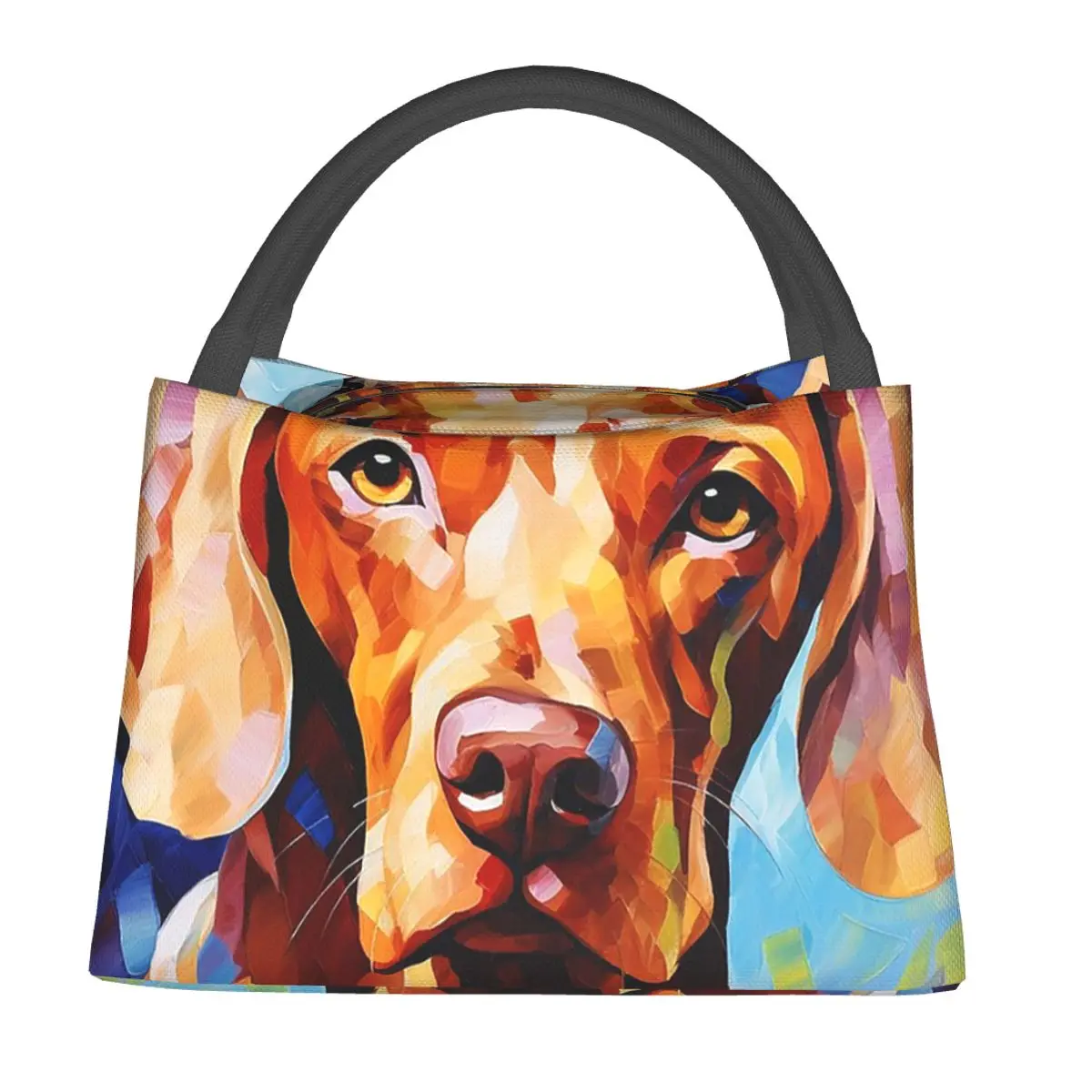 The Vizsla Dog Dynamo Lunch Bags Insulated Bento Box Portable Lunch Tote Picnic Bags Cooler Thermal Bag for Woman Student School