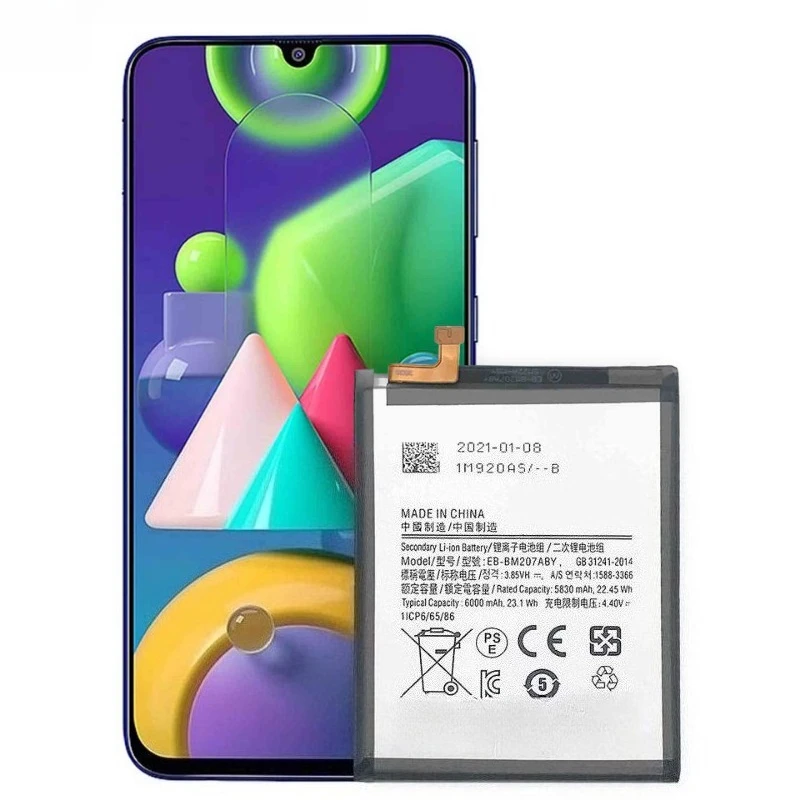 High Quality Brand New Replacement Phone Battery EB-BM207ABY 3.85V 6000mAh For Samsung Galaxy M30S SM-M3070 High Capacity