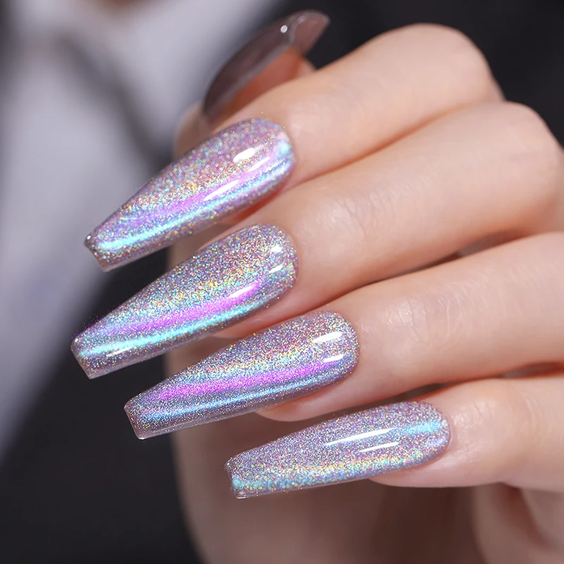 BORN PRETTY Rainbow Glass Cat Magnetic Gel Nail Polish Double Light Glitter Crystal Semi Permanent Soak Off UV LED Varnish