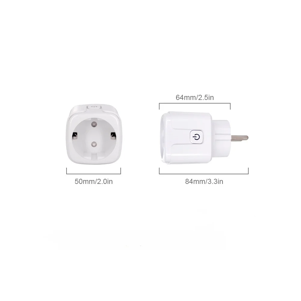 TASMOTA Smart Home Preflashed  WiFi Plug Works With Home Assitant Electric Consumption Monitoring 16A 100-240V