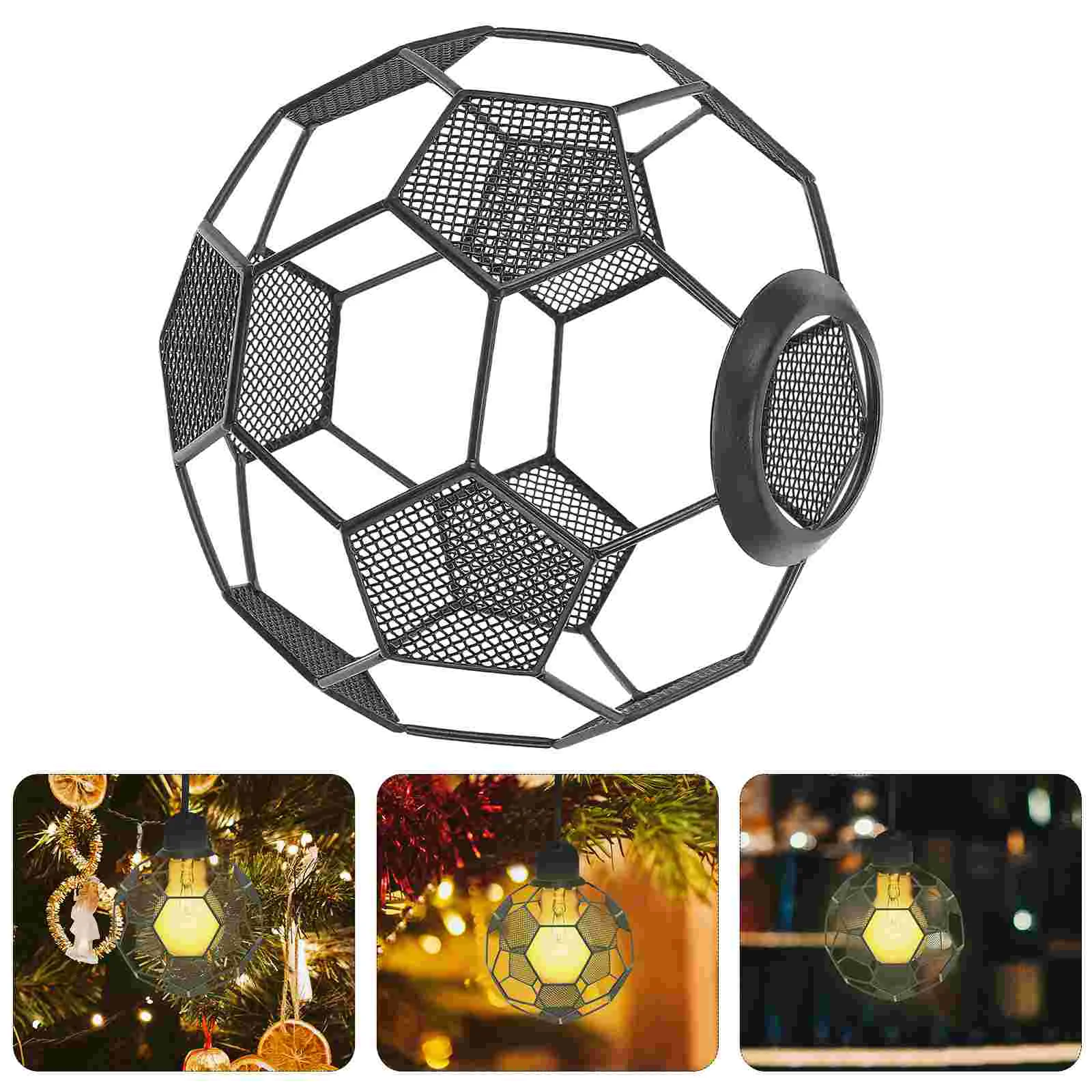 

Lampshade Hollow Out Light Cover Pendant Soccer Shape Lamp Cover Chandelier Light Cover metal lamp shade