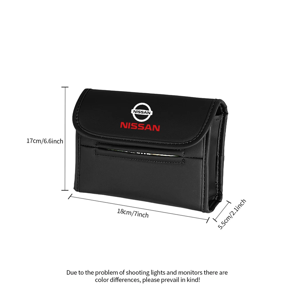 Universal Car Storage Box Back Seat Suspension Fixing Tissue Box For Nissan X-trail Qashqai Note Juke Sentra Patrol Navara Mic