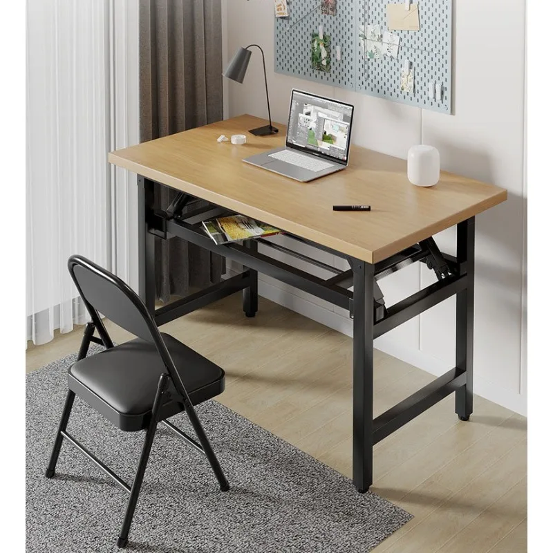 Foldable computer desk Desktop desk Simple modern home desk Bedroom simple study table Writing table