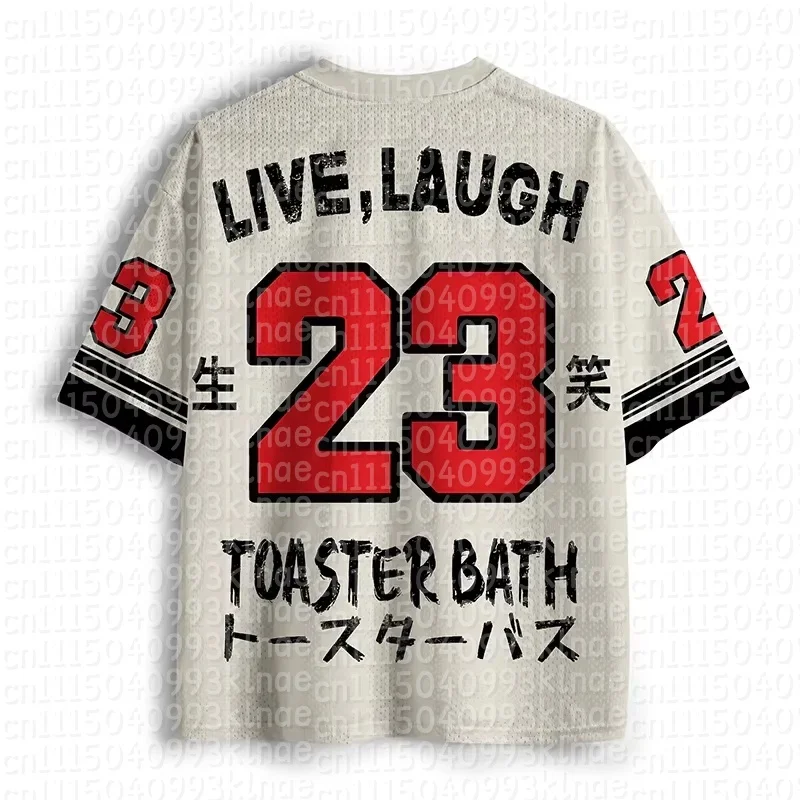 Skelett-Toaster-Bad-Familien-Matching-Outfit, T-Shirt mit Aufdruck „Live Laugh“, lustiges Gothic-Hip-Hop-Streetwear-Fußballtrikot-Oberteil – Detail 1