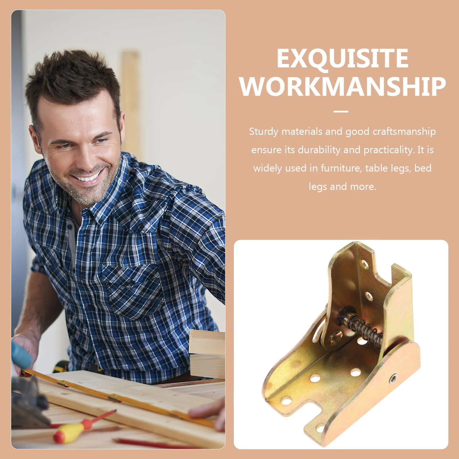 

4 шт. самоблокирующаяся складная сверхмощная мебель для ножек стола, деревянные кровати, верстаки, прочный железный замок, стабильный складной