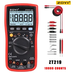 ZOYI ZT219 Digital Multimeter 19999 Counts True RMS Automotive Electrical Transistor Capacitor NCV Tester Professional Meter