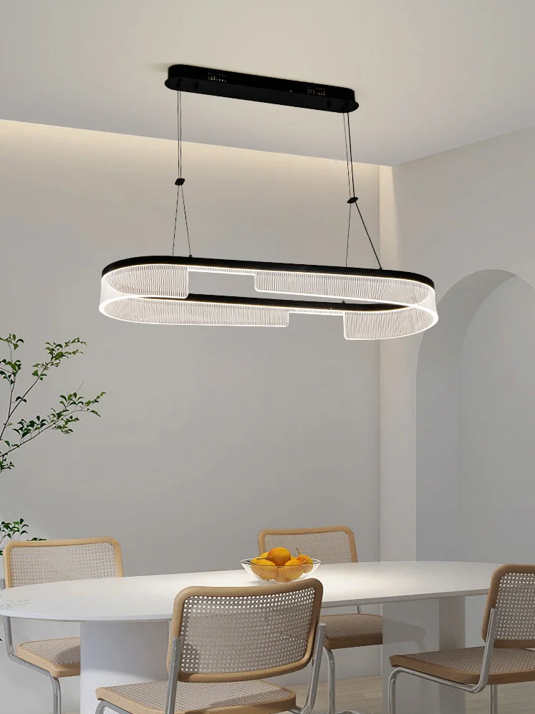 Chandeliers living room lamp 2026 new bedroom restaurant shop LED creative high-end circular Acrylic