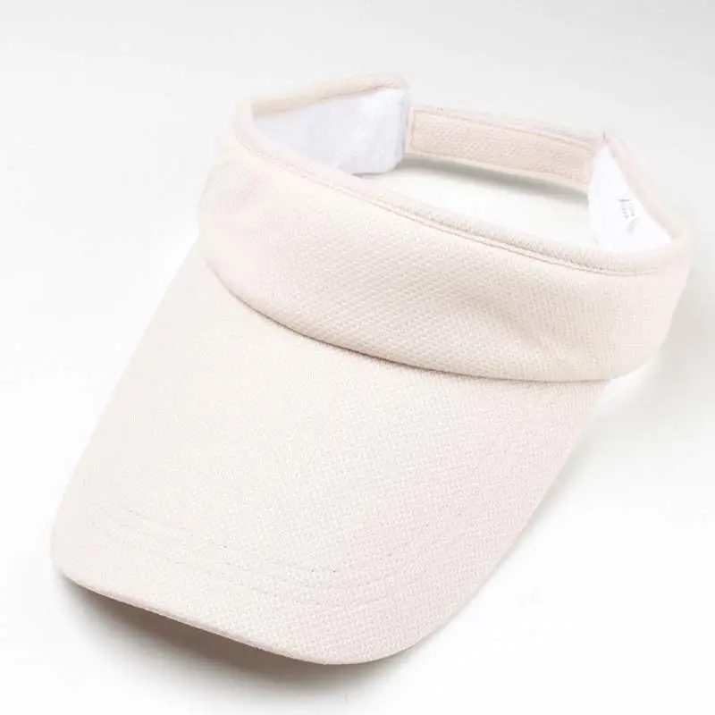 Men Women Long Curved Brim Design Sports Sweatband Sun Visor Cap Golf Tennis Running Climbing White Black Pink Red Beige Lt.blue