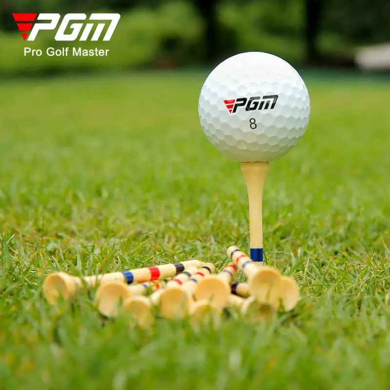 PGM Golf Bamboo Tee Adjustable Height Ball Pin Length Golf Item Depth Mark Tees QT030