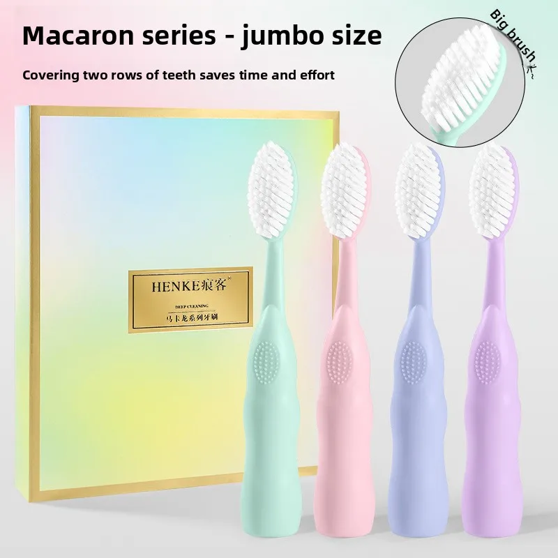 Big Mac Wide Head Soft Toothbrush Gift Box, suitable for deep oral cleaning  whitening for families, schools traveling couples