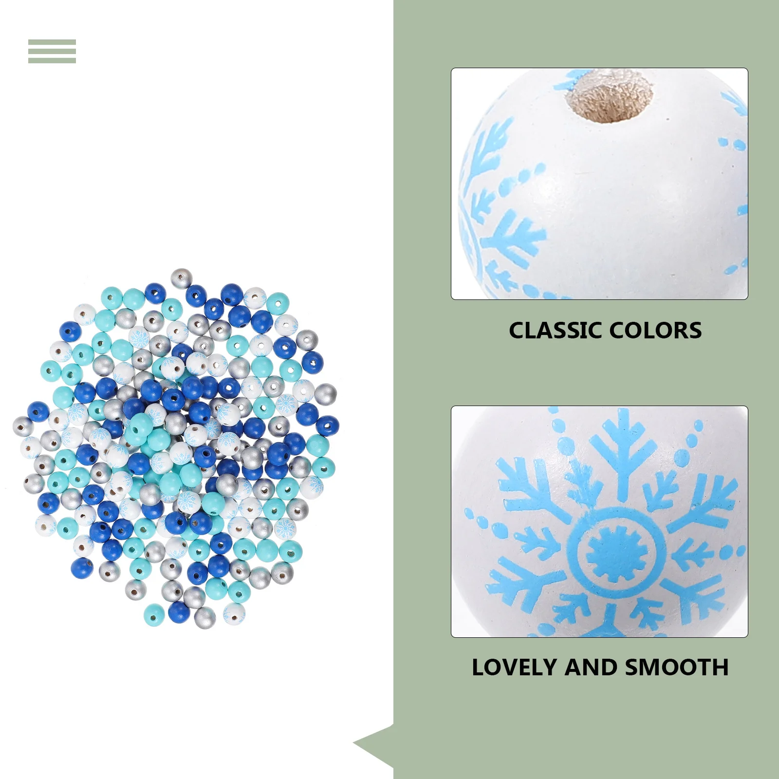 1 مجموعة 1 مجموعة من الخرز الخشبي DIY بها بنفسك الحرف زينة عيد الميلاد الطبيعية فضفاض حبة عدة اليدوية صنع المجوهرات اكسسوارات هدية #2