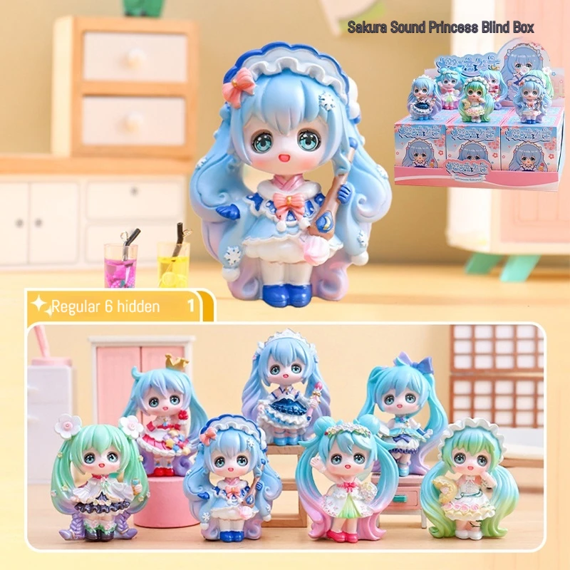 Hatsune Miku Animazione circostante Bella prima voce Cieca Box Tide Play Resina Ufficio Casa Desktop Decorazioni fatte a mano Ornamen