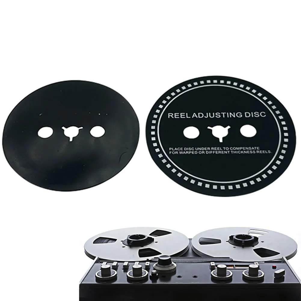 

2 PCS Spacer Reel Adjusting Disc Black 0.9MM Gasket Spacer Trident / NAB Adapter Spacer for Reel To Reel Tape Recorders